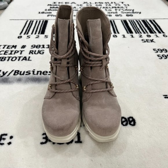 Sorel Waterproof Joan of Arctic™ Wedge III Lace Leather Heeled Boot - Picture 3 of 8